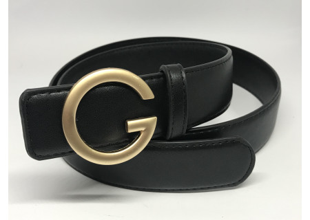 РЕМЕНЬ  молодежный женский  GUCCI   в упак12   арт АВ-12 черное золото